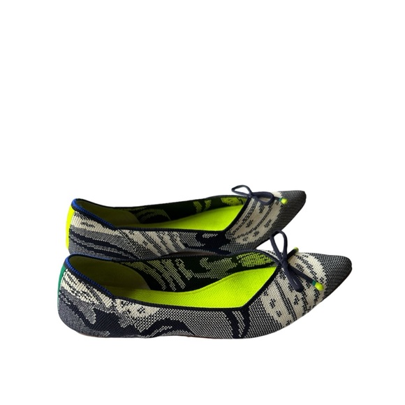 Retired Rothy’s Botanical Navy Pointed Flat Size 10 - Picture 2 of 6